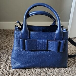 Kate Spade Navy Blue Satchel with Bow